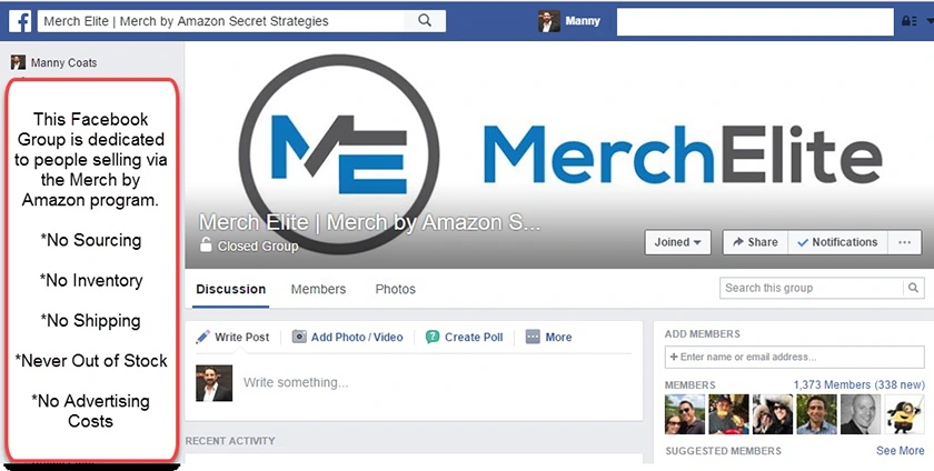 MerchElite Facebook Group