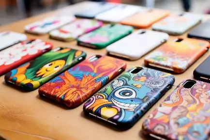 A collection of colorful phone cases