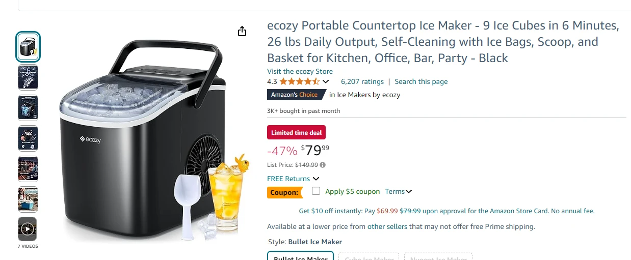 Portable ice maker