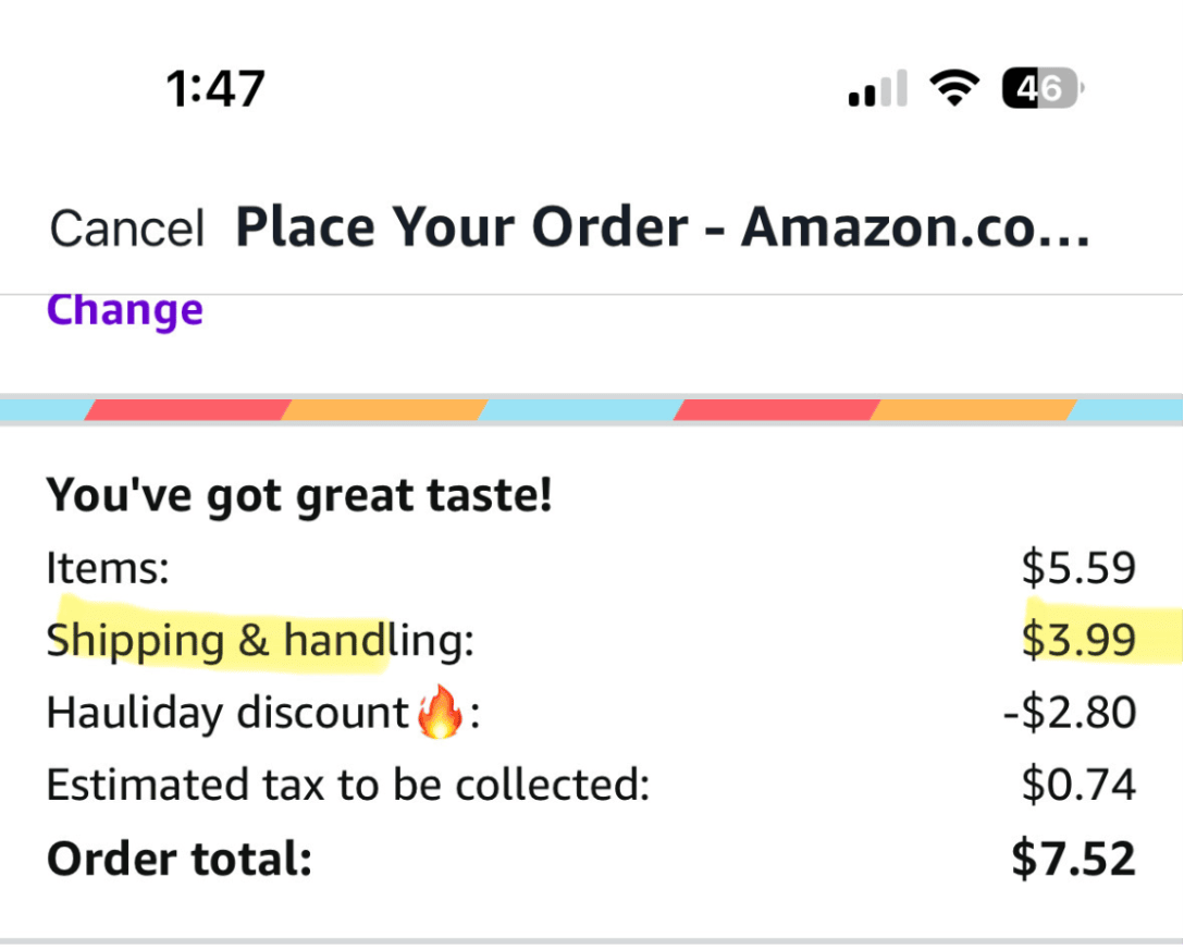 Place your amazon order