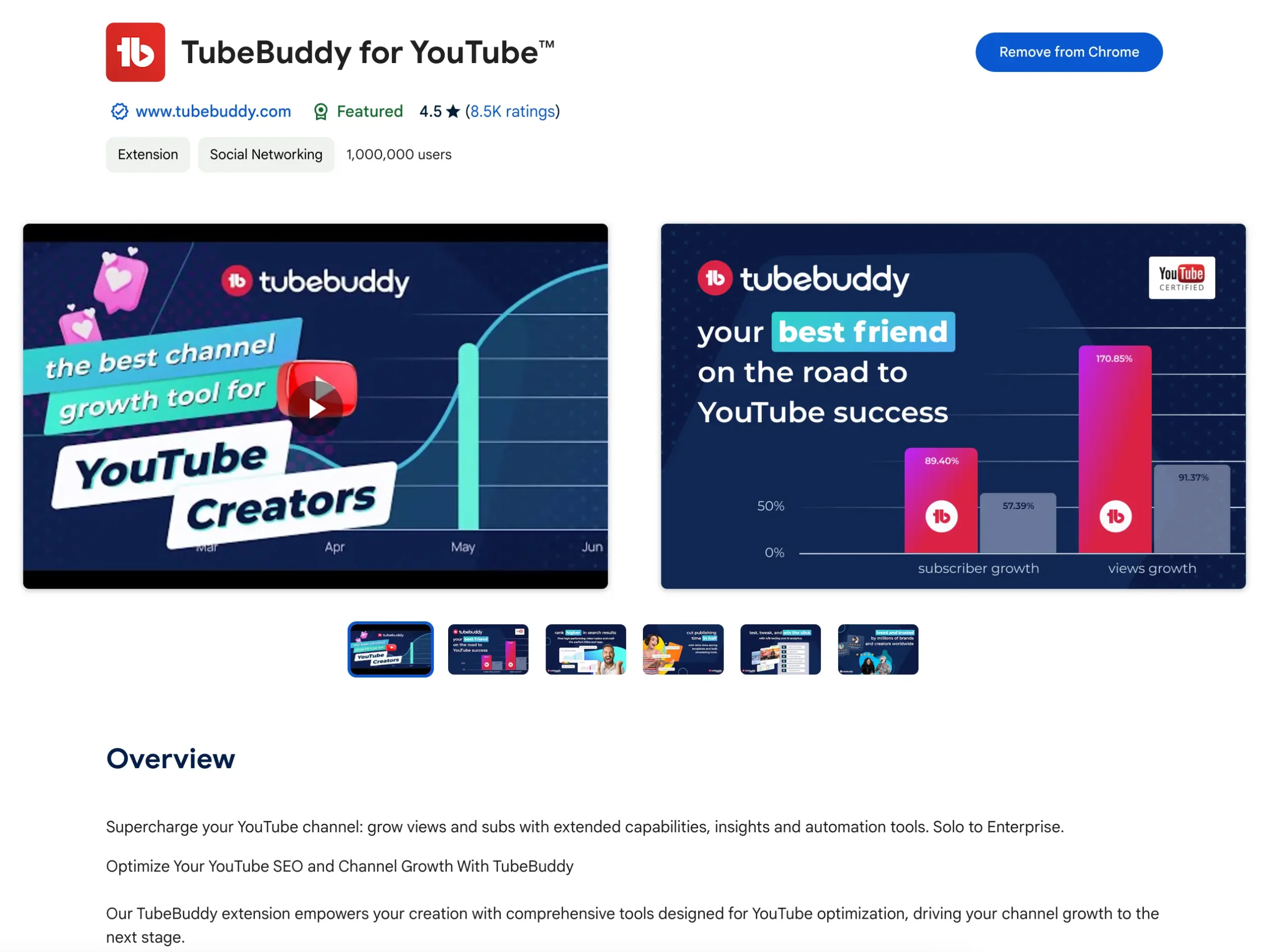 Tubebuddy for YouTube